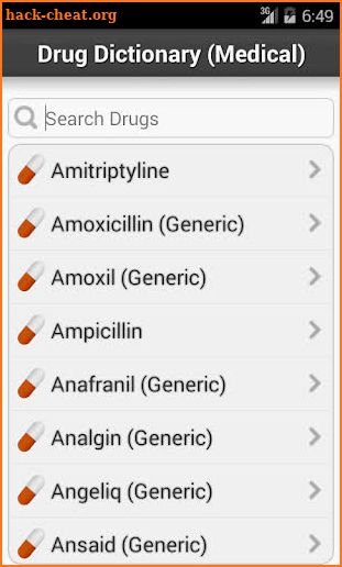 Medical Drugs Guide Dictionary screenshot
