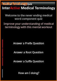 Medical Terminology Quiz screenshot