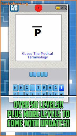 Medical Terminology Word Game screenshot