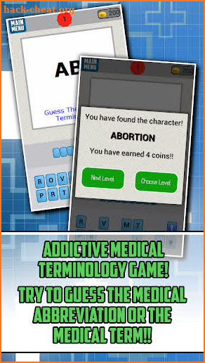 Medical Terminology Word Game screenshot