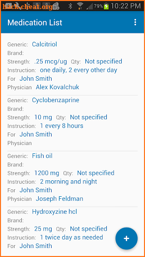 Medication List screenshot