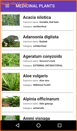 Medicinal plants screenshot