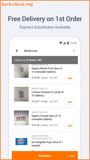 Medlife Xpress: 2 Hours Medicine Delivery App screenshot