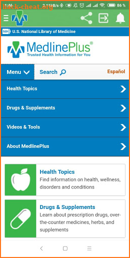 Medlineplus App screenshot