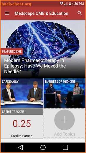 Medscape CME & Education screenshot