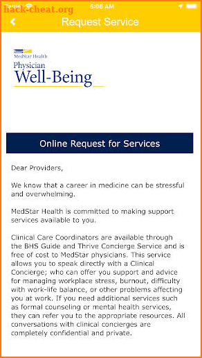 MedStar ConciergeConnect screenshot