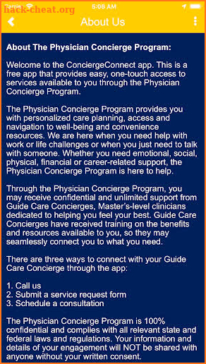 MedStar ConciergeConnect screenshot