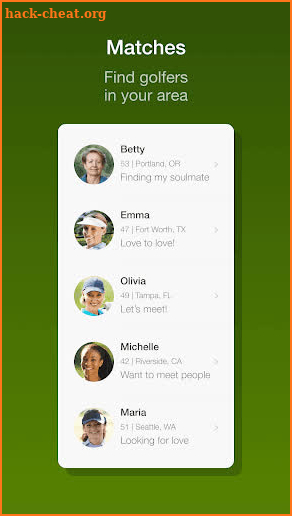 Meet Local Golfers Dating App - Golf Chat screenshot
