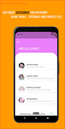 Mega links - Free editing resources screenshot