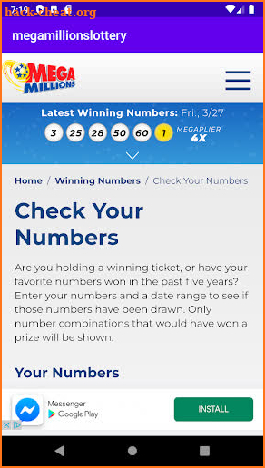 Mega Millions Lottery screenshot