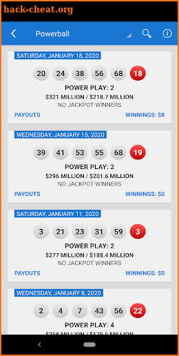 Mega Millions + Powerball Lotto Games in US screenshot