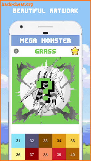 Mega Monster - Mega Pixelmons Color By Number screenshot