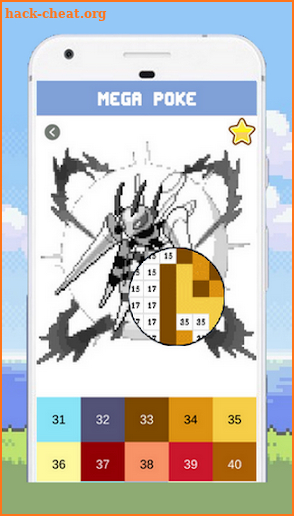 Mega Poke - Color By Number Pixel Art Games screenshot