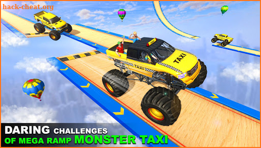 Mega Ramp Monster Truck Taxi Transport Games screenshot