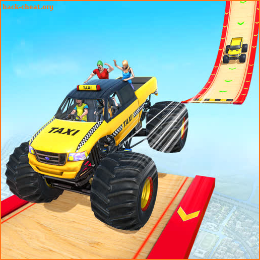 Mega Ramp Monster Truck Taxi Transport Games screenshot