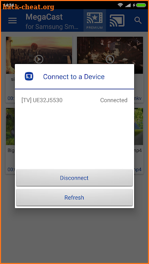 MegaCast Samsung Smart TV screenshot