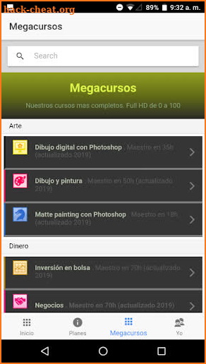 Megacursos screenshot
