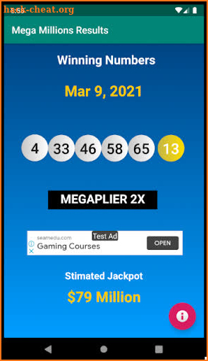 Megamillions and Powerball Lottery Live Results screenshot