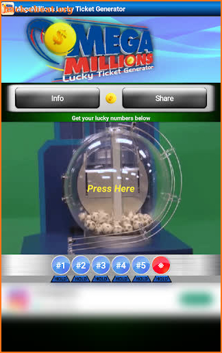 MegaMillions Lucky Ticket Generator screenshot