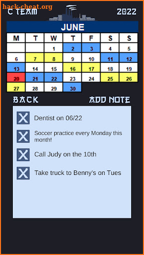 Mehoopany Swing Shift Calendar screenshot