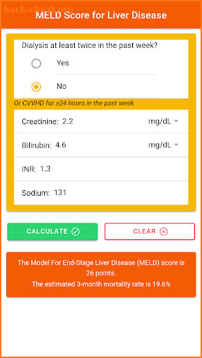MELD Score Calculator - Liver Disease App screenshot