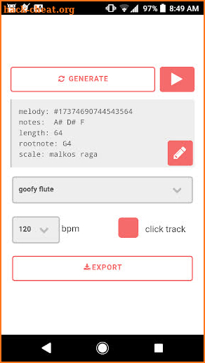 Melody Generator screenshot