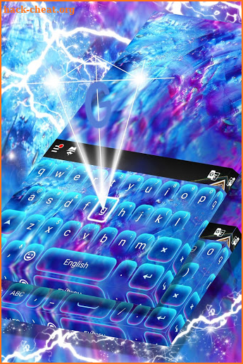 Melted Blue Keyboard Theme screenshot