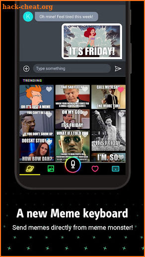 Meme Monster - Memes, GIFs, Emojis Keyboard screenshot