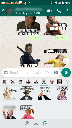 Memes con frases stickers whatsapp en español screenshot