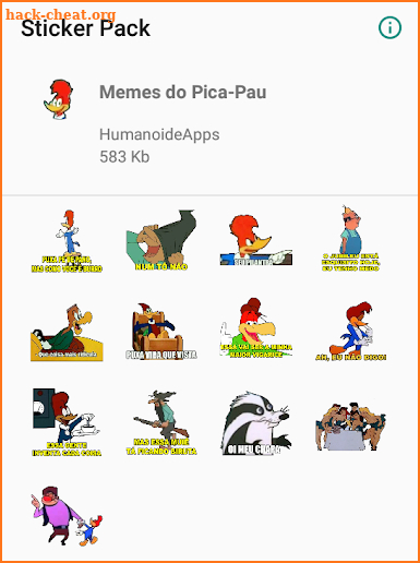 Memes Pica-Pau Stickers WAStickerApps screenshot