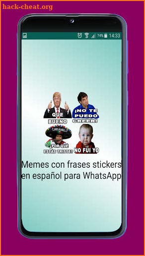 Memes with phrases in Spanish - WAStickerApps screenshot