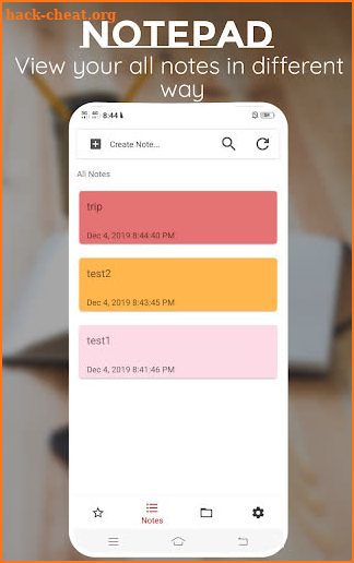 memo pad: notebook for daily writing with password screenshot
