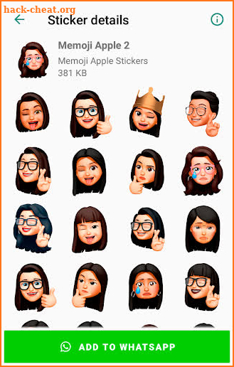 Memoji Apple Stickers for WhatsApp - WAStickerApps screenshot