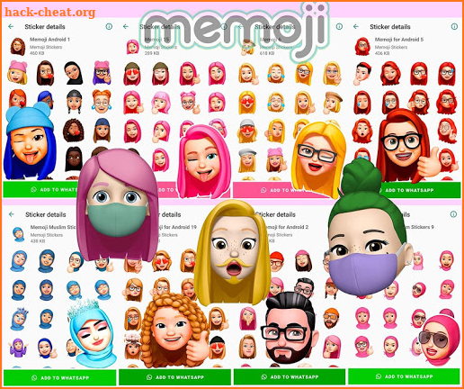 Memoji Emoji Wemoji Cute Sticker for WAStickerApps screenshot