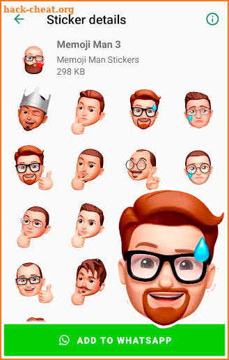 Memoji Man Stickers for WhatsApp - WAStickerApps screenshot