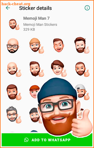 Memoji Man Stickers for WhatsApp - WAStickerApps screenshot