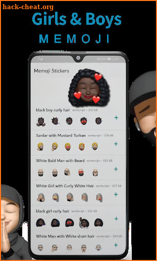 Memoji Stickers for whatsapp apple Wastickerapps screenshot