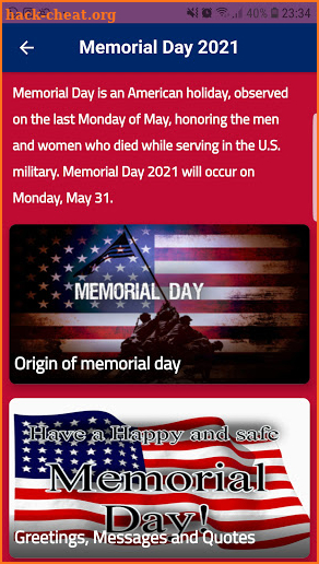 Memorial Day 2021 screenshot