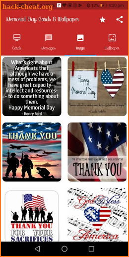 Memorial Day Cards and Wallpaper screenshot