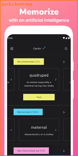 Memorize: Learn GRE Vocabulary with Flashcards screenshot