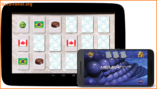 Memory match game screenshot