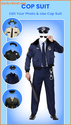 Men Police suit Photo Editor screenshot