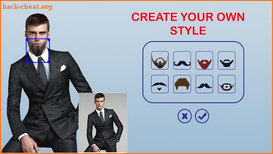 Men Suit-Beard Photo Editor: Hair Style 2018 screenshot