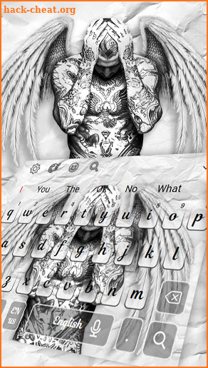 Men Wing Tattoo Keyboard Theme screenshot