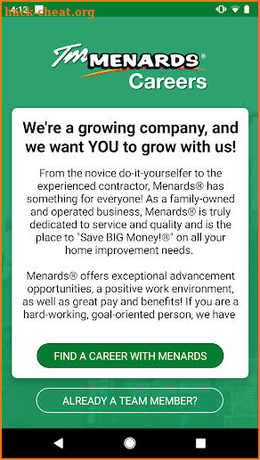 Menards® Careers screenshot