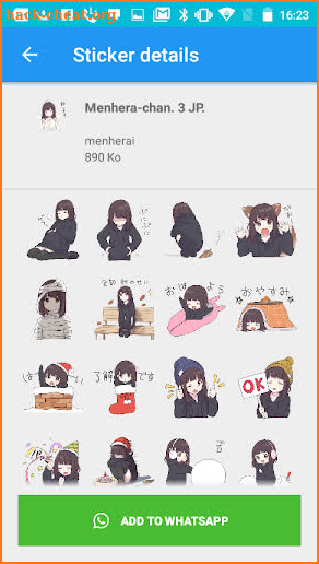 Menhera-chan Stickers for WhatsApp 2019 screenshot