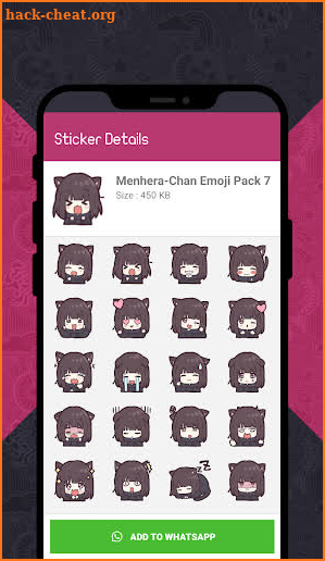 Menhera-chan Stickers for WhatsApp (WAStickerApps) screenshot