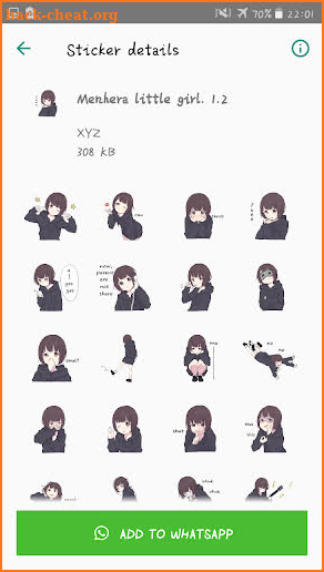 Menhera-chan WAStickerApps EN screenshot