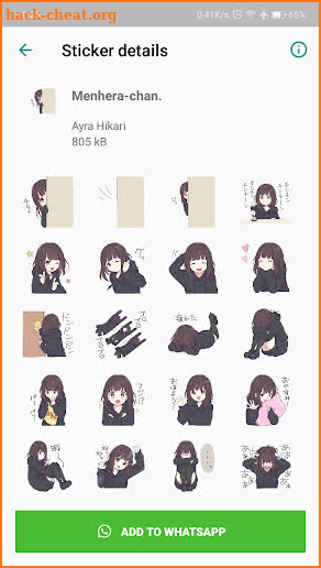 Menhera-chan - WhatsApp Stickers screenshot