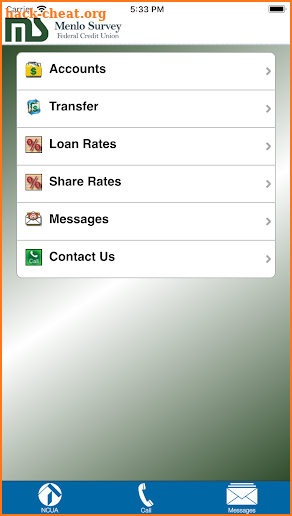 Menlo Survey Mobile Banking screenshot